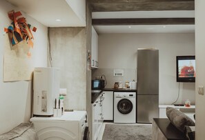 Private kitchen - Amazing 3-bedroom apartment in Kraków (Kraków)