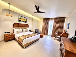 Double Room, Balcony, Garden View | In-room safe, desk, laptop workspace, blackout drapes