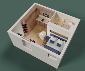 Apartment | Floor plan - Sublime Studio - 2P - Near Place de la Republique (Paris)