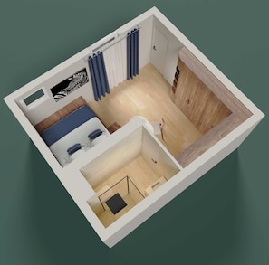 Apartment | Floor plan - Sublime Studio - 2P - Near Place de la Republique (Paris)
