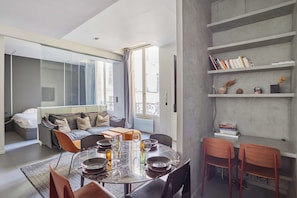 Apartment | Living area - Modern Apartment - 1br/2p - In the Heart of Le Marais (Paris)
