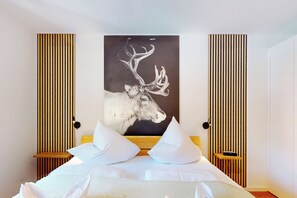 2 makuuhuonetta, silitysrauta/-lauta, vauvan matkasänky, ilmainen Wi-Fi