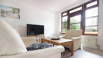 TV, DVD player, stereo