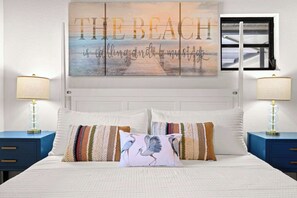 4 bedrooms, desk, iron/ironing board, travel crib