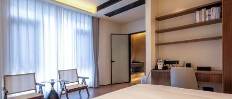 Premium bedding, down duvets, individually decorated