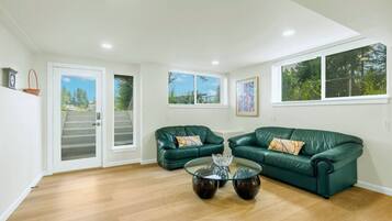 Una televisión, una chimenea