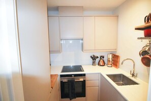 Fridge, oven, stovetop, dishwasher