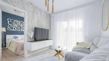 1 bedroom, iron/ironing board, travel crib, WiFi