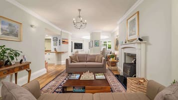 TV, fireplace, offices