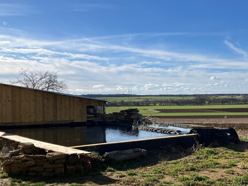 Maison de Vacances 'Gîte Du Poisson Rouge' avec cheminée, terrasse et grand terrain.