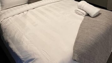 2 bedrooms, desk, iron/ironing board, travel crib
