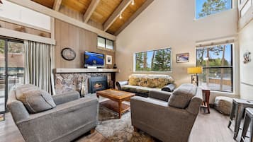 TV, fireplace, DVD player