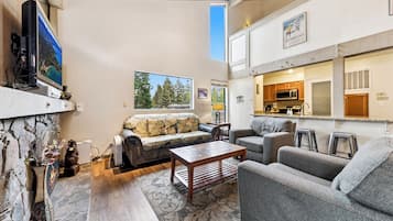 TV, fireplace, DVD player