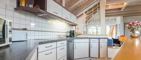 Kühlschrank, Mikrowelle, Herdplatte, Geschirrspüler