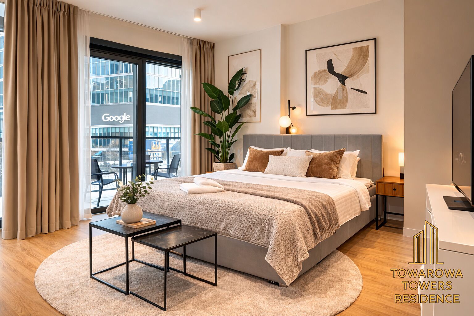 Deluxe studio, uitzicht op de binnenplaats | Een laptopwerkplek, verduisterende gordijnen, geluiddichte muren