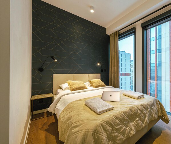 Superior Apartment, City View | Laptop workspace, blackout drapes, iron/ironing board, free WiFi