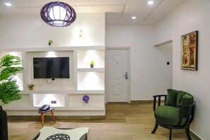 Economy Apartment, Balcony, City View | Living area