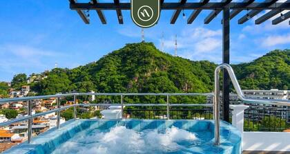 New 1 BR Condo - Rooftop Pool - Romantic Zone