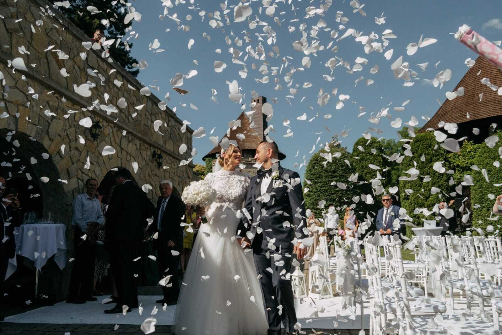 Outdoor wedding area