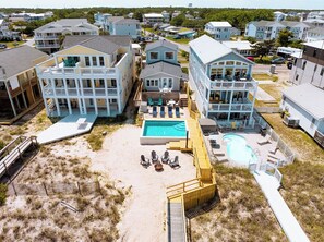 Exterior - Candlewood Sands - Oceanfront Home with Private beach access, Pool, Multiple dec (Kure Beach)