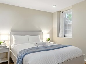 1 bedroom, iron/ironing board, travel crib, WiFi