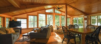 Year-Round Moose Pond Retreat with Private Waterfront & Fun Activities