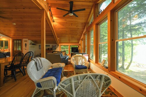 Year-Round Moose Pond Retreat with Private Waterfront & Fun Activities