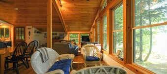 Year-Round Moose Pond Retreat with Private Waterfront & Fun Activities