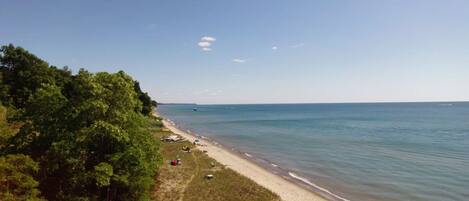 On the beach, beach towels