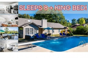 House | 3 bedrooms - Pool Oasis w King Bed Firepit (Cabot)