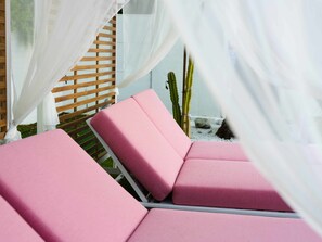 Studio | Exterior - Superior Room, 1 King Bed With Sofa Bed, Kitchen, Pool View (Palm Springs)