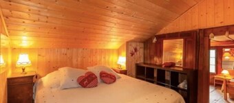 대규모 그룹을 위한 알프스 샬레, 사우나 및 요가 테라스 있음