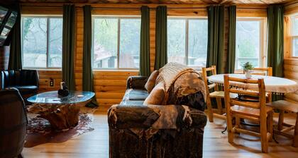 Lakefront Hilltop Cabin Hot tub Firepit