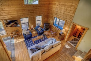 TV, fireplace - Secluded Cabin & Bunkhouse Pagosa Springs -4 bedrooms, near it all on 12 acres (Pagosa Springs)