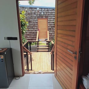 Standard bungaló, 1 hálószobával, nemdohányzó, terasz | Széf a szobában, egyedi dekoráció, sötétítőfüggöny és hangszigetelés