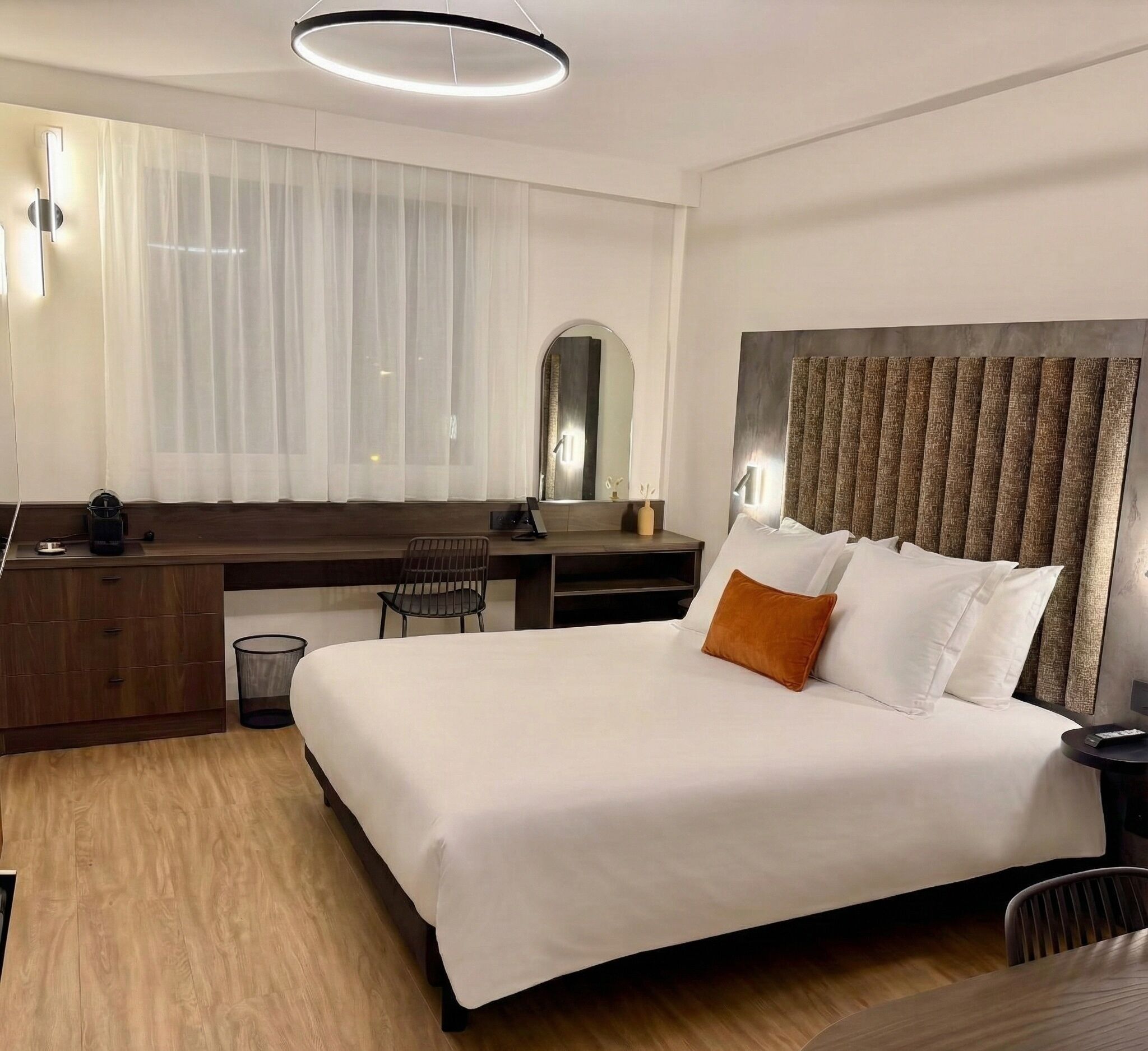 In-room safe, desk, laptop workspace, blackout drapes