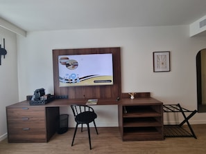 In-room safe, desk, laptop workspace, blackout drapes