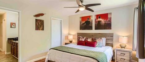 2 bedrooms, iron/ironing board, WiFi, bed sheets