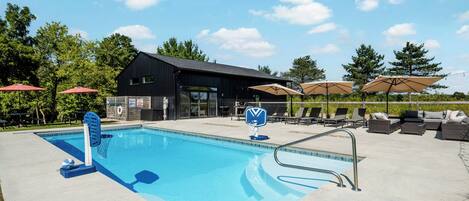 Una piscina riscaldata