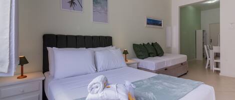 1 bedroom, iron/ironing board, travel crib, free WiFi