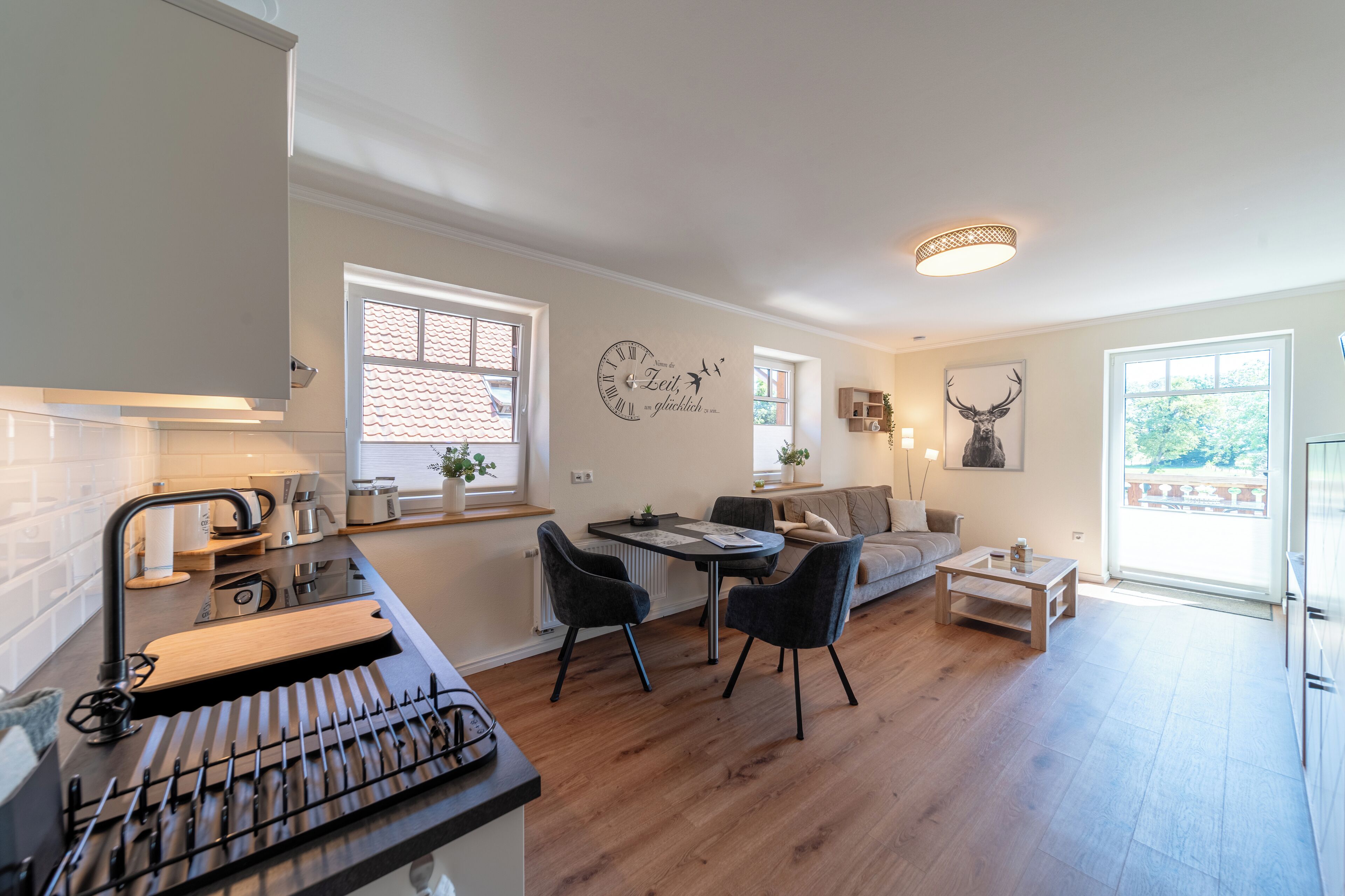 Apartment, Balkon | Wohnbereich | 140-cm-Smart-TV mit Satellitenempfang, Netflix, Streaming-Dienste