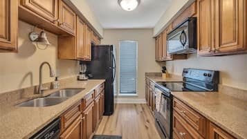 Microwave, oven, stovetop, dishwasher