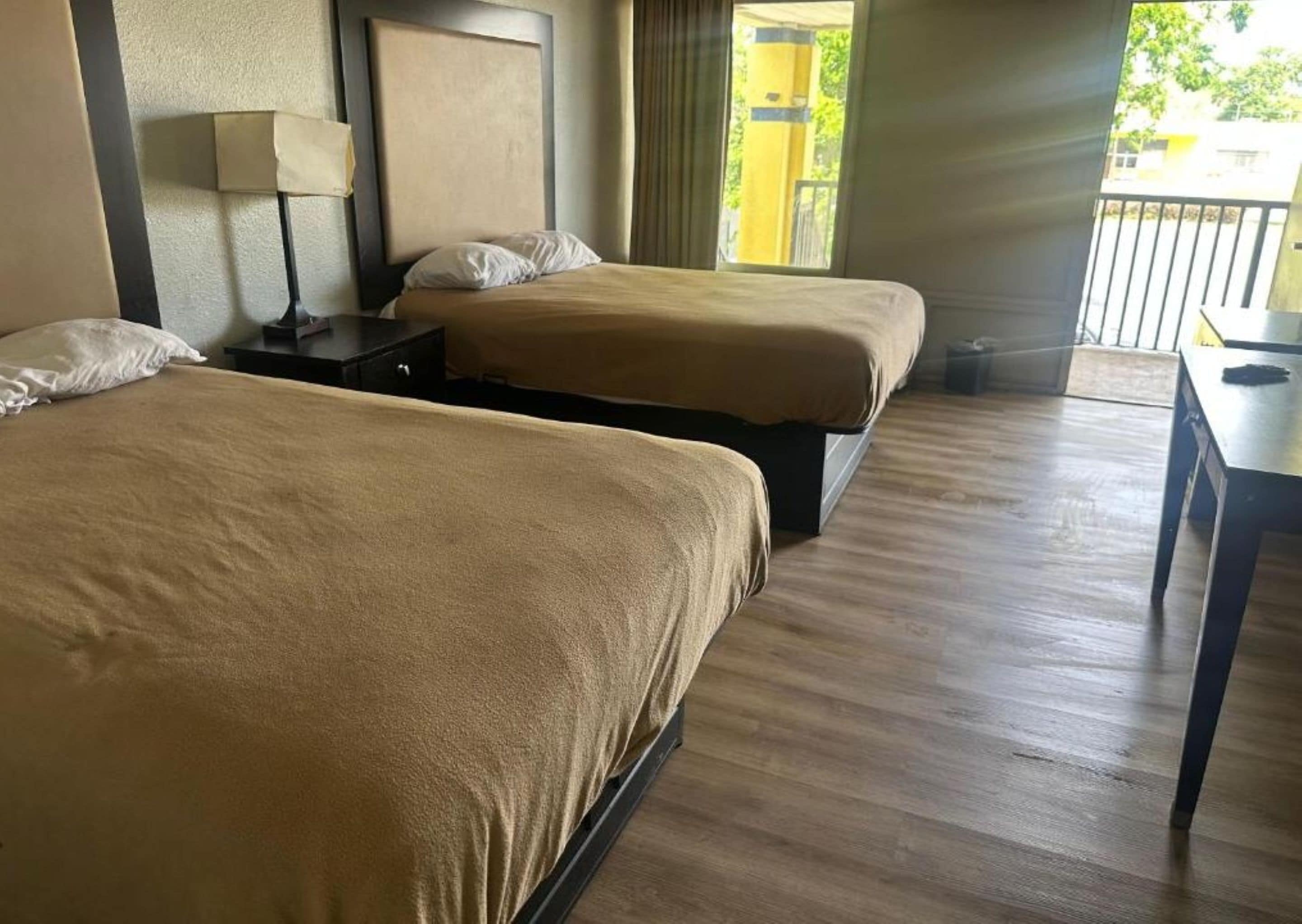Room, 2 Double Beds, Smoking | Desk, blackout drapes, soundproofing, iron/ironing board