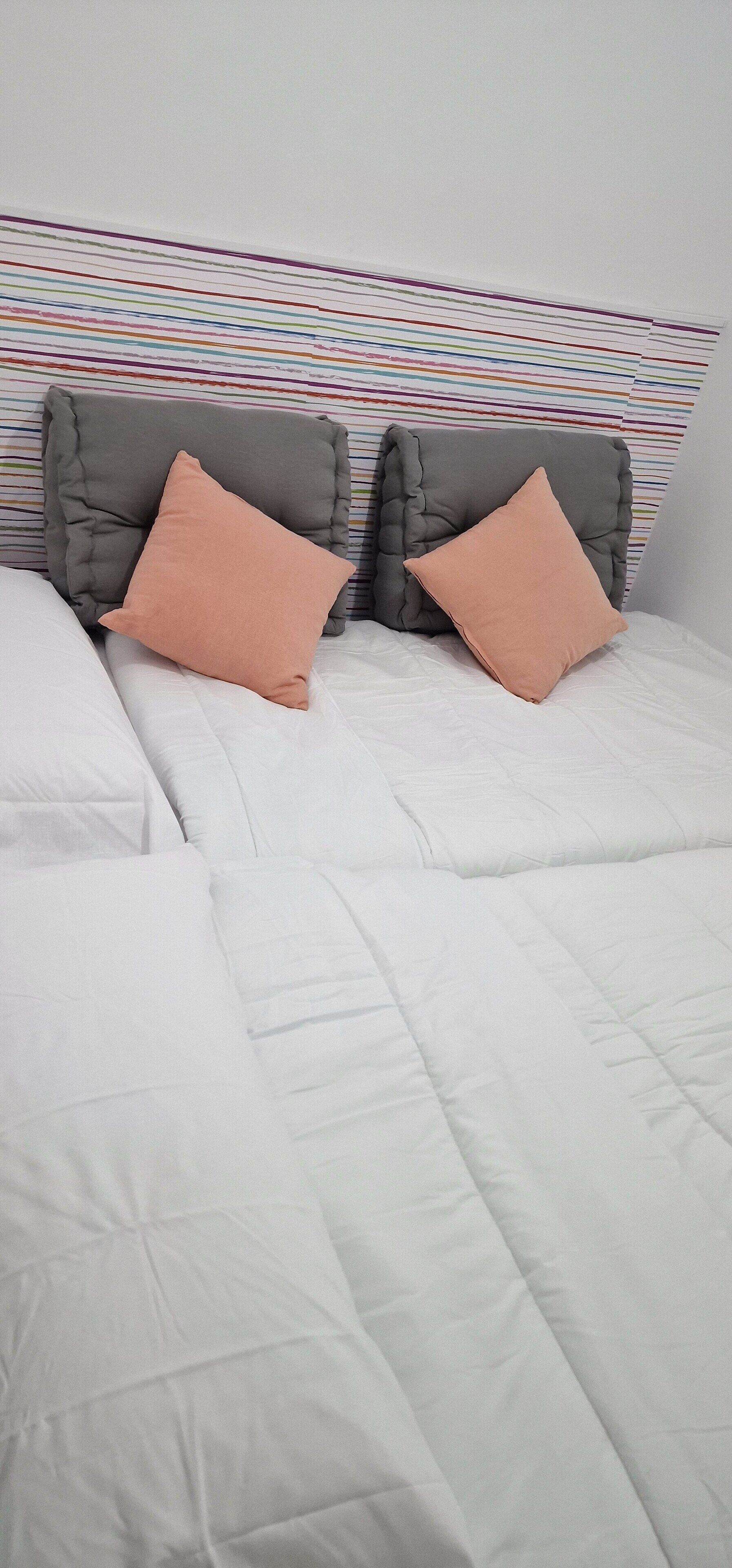 2 slaapkamers, internet, beddengoed