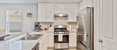 Microwave, oven, stovetop, dishwasher