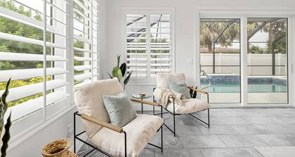 New Luxury home! Directly across from the beach with pool and spa