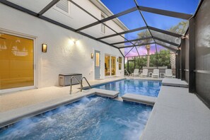 Outdoor pool - Ponce Inlet Surf Villa-Steps to Beach+Pool & Spa! (Port Orange)