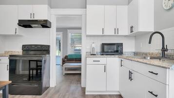 Microwave, oven, stovetop, dishwasher