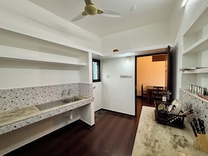 Lotus - First Floor | Private kitchen | Fridge, cookware/dishes/utensils