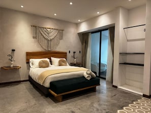 Double Room, Balcony, Garden View | Desk, laptop workspace, blackout drapes, iron/ironing board